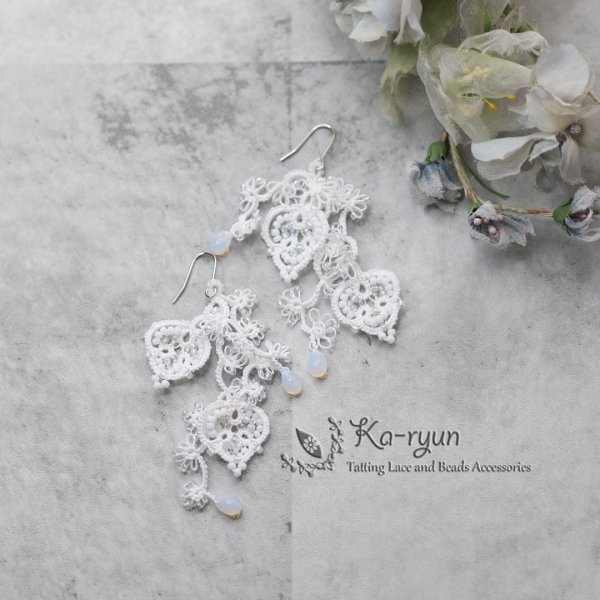 画像6: 【月末までに発送予定のご予約商品】【送料無料】Ka-ryun 佐藤先生オリジナルキット　小花のフリンジピアス (6)