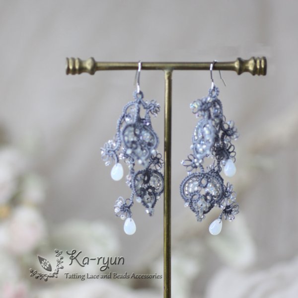 画像3: 【月末までに発送予定のご予約商品】【送料無料】Ka-ryun 佐藤先生オリジナルキット　小花のフリンジピアス (3)