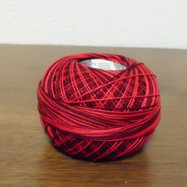 画像2: Lizbeth(リズベス）レース糸　Mix Col.147 Size20 【Red Burst】 (2)