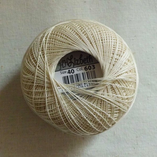 画像3: Lizbeth(リズベス)レース糸 単色 Size40 Col.603  【Ecru】 (3)