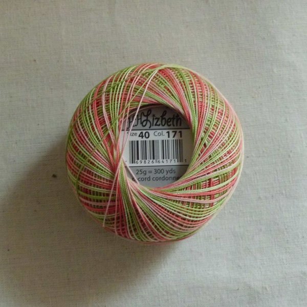画像4: Lizbeth(リズベス)レース糸 Mix Col.171 Size40 【Green Coral Sea 】 (4)