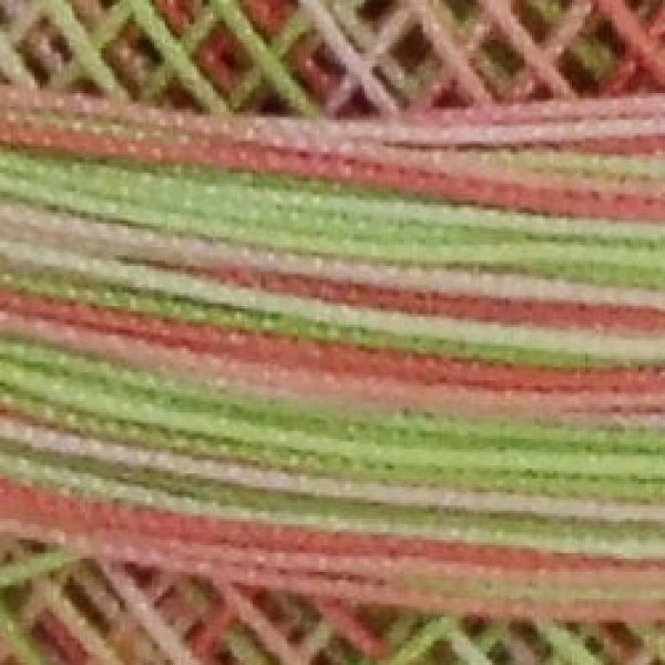 画像5: Lizbeth(リズベス)レース糸 Mix Col.171 Size40 【Green Coral Sea 】 (5)