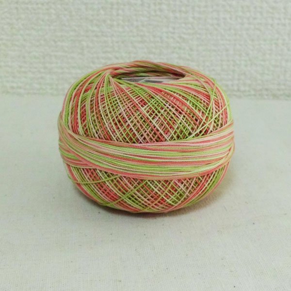画像3: Lizbeth(リズベス)レース糸 Mix Col.171 Size40 【Green Coral Sea 】 (3)