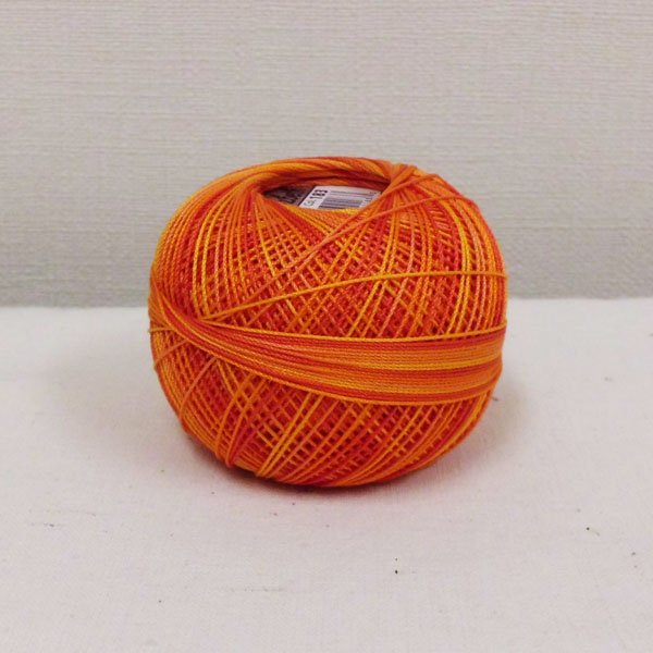 画像2: Lizbeth(リズベス)レース糸 Mix Col.183 Size20 【Orange Crush】 (2)