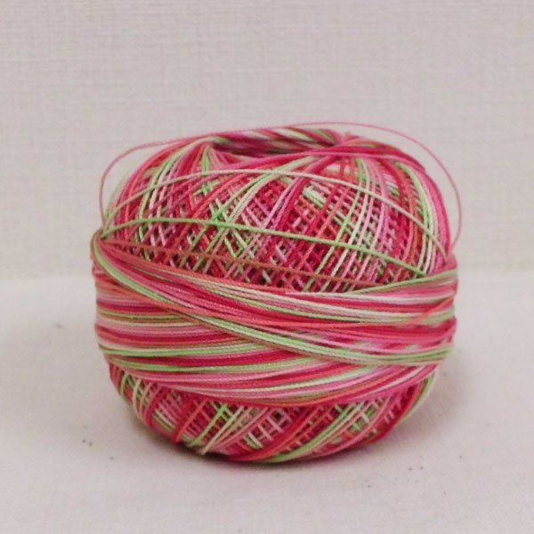 画像2: Lizbeth(リズベス)レース糸 Mix Col.156 Size20 【Juicy WaterMelon】 (2)