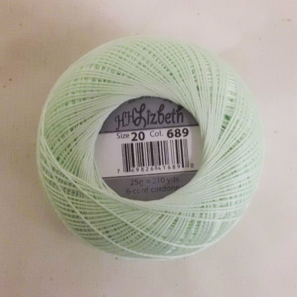 画像3: Lizbeth(リズベス)レース糸 単色 Size20 Col.689【Mint Lt】 (3)