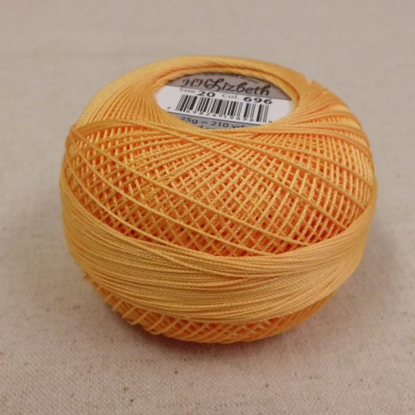 画像1: Lizbeth(リズベス）レース糸　単色　Size20　Col.696　 【Autumn Orange Med】 (1)