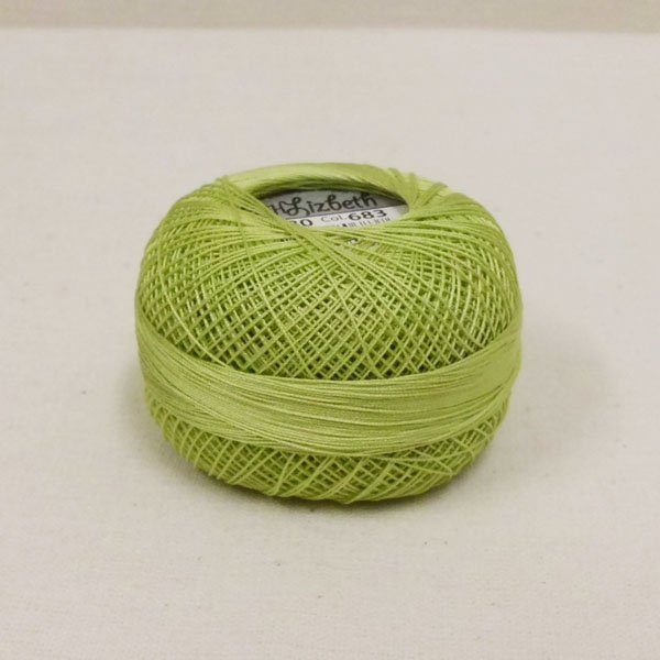 画像2: Lizbeth(リズベス)レース糸 単色 Size80 Col.683 【Leaf Green Lt】 (2)