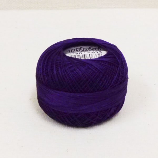画像2: Lizbeth(リズベス）レース糸　単色　Size80 Col.633 【Purple Dk】 (2)