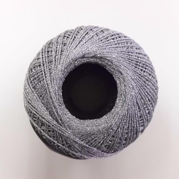 画像2: ダルマ ラメのレース糸 #30 【2】 (2)