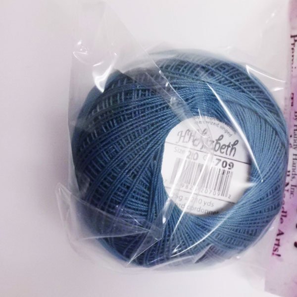 画像2: Lizbeth(リズベス）レース糸　単色　Size40　Col.709【River Blue Dk 】 (2)