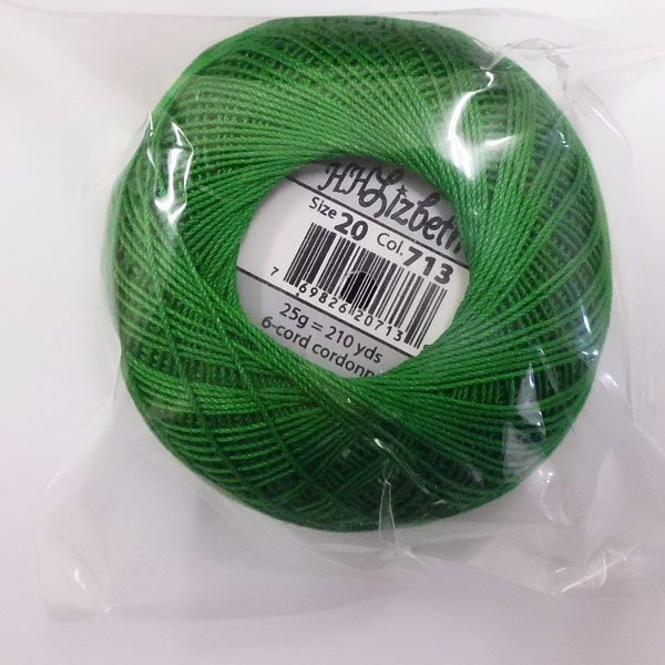 画像2: Lizbeth(リズベス）レース糸　単色　Size40　Col.713【Kelly Green 】 (2)