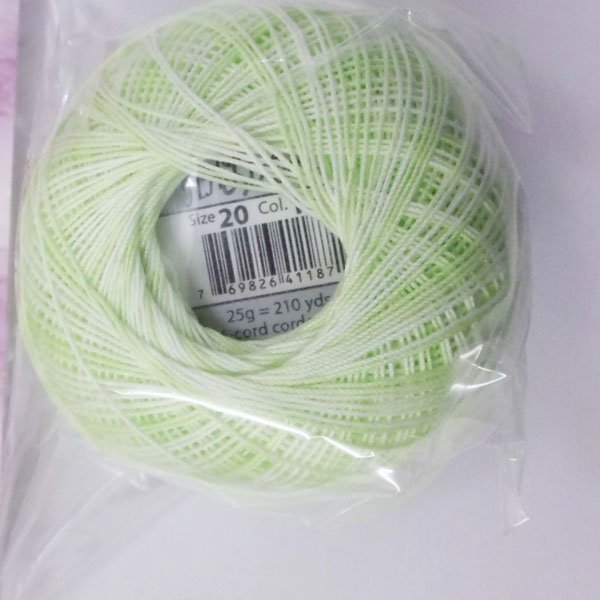 画像2: Lizbeth(リズベス）レース糸　Mix Col.187 Size20 【Green Ice】 (2)