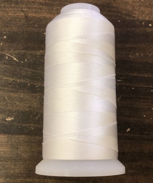 画像1: 【送料無料】都羽根　絹穴糸　1000m　【白】 (1)