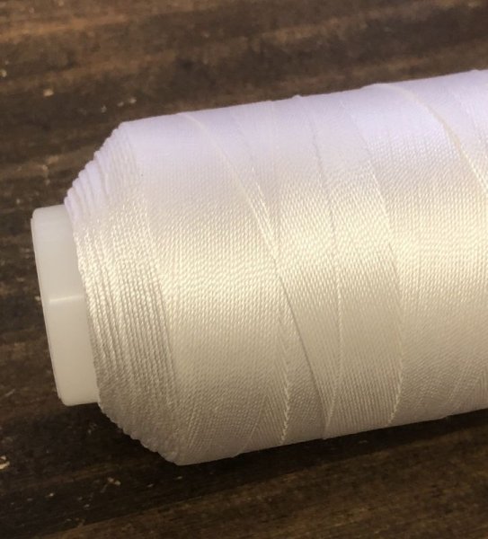 画像3: 【送料無料】都羽根　絹穴糸　1000m　【白】 (3)