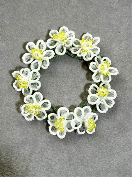 画像1: 【2/14発送予定】【送料無料】畠山先生　リボンタティング　『スイセン』レッスン動画付キット (1)