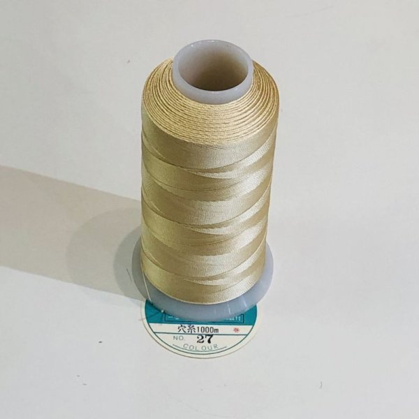 画像2: 【納期未定のご予約商品】【送料無料】都羽根　絹穴糸　1000m　【27 金蜜陀】 (2)