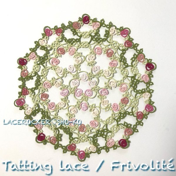 画像2: 【送料無料】横山祥子先生　オリジナルタティングキット「65 roses のドイリー」 (2)