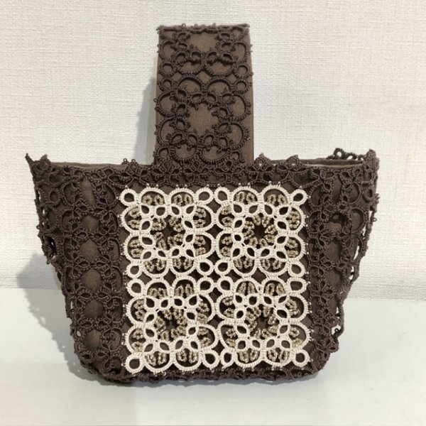 画像3: 【送料無料】【古書再現アレンジ】ビーズいっぱいミニスクエアバッグ (3)