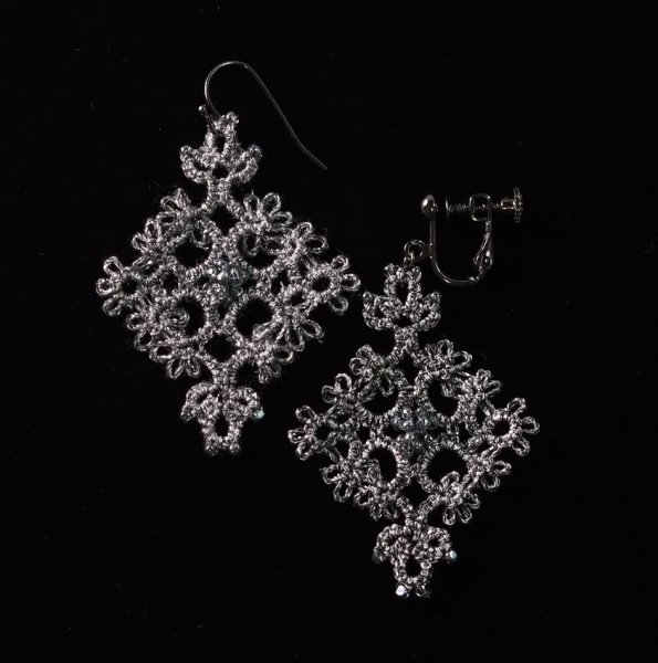 画像2: 【送料無料】kamacosan.『ダイヤモチーフの耳飾り』 （耳飾り）キット (2)