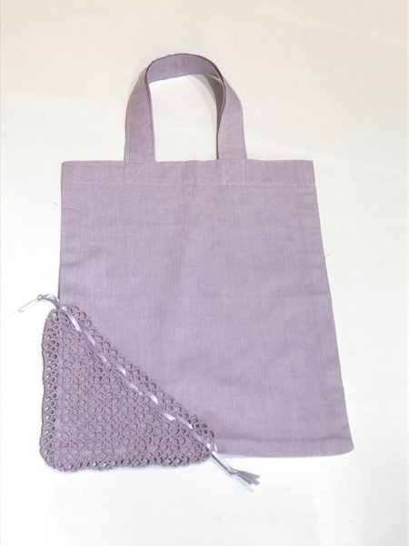 画像2: 【送料無料】いちごミルクの三角きんちゃく (2)