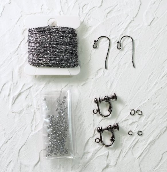 画像3: 【送料無料】kamacosan.『ダイヤモチーフの耳飾り』 （耳飾り）キット (3)