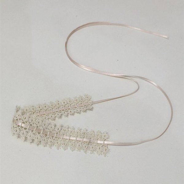 画像2: 【送料無料】新色・古書再現からのアレンジレシピ【インサーションのチョーカー・オフホワイト】キット (2)