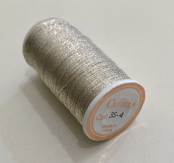 画像2: Calaisラメ糸 3S Col.4(プラチナカラー) (2)