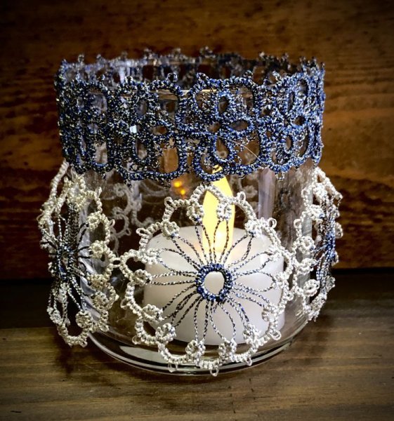 画像2: 【送料無料】ラメ糸の優美なランプシェード (2)