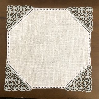 ドイリー1095❤️湖に浮かぶ花達✨大判ドイリー58cm ドイリー1095❤️湖に浮かぶ花達✨大判ドイリー58cm ドイリー1095