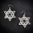画像2: 【11/10発送予定】【送料無料】3目だけでできるスノーフレークピアス (2)