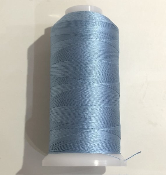 画像2: 【送料無料】都羽根　絹穴糸　1000m　【43 紫陽花青】 (2)