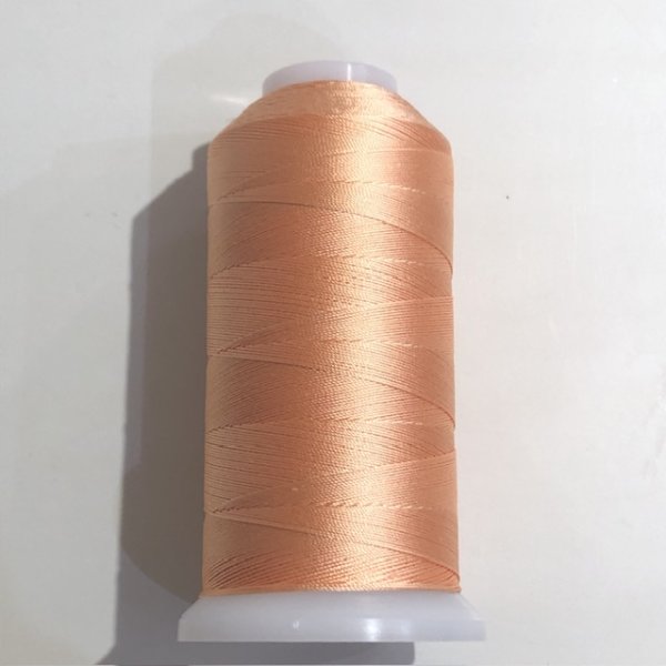 画像2: 【送料無料】都羽根　絹穴糸　1000m　【7 柿色】 (2)