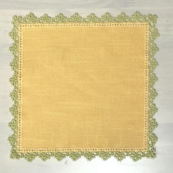 画像1: 【送料無料】Aphyuオリジナル　〜かんたんなドイリーエジング〜　オレンジイエロー (1)