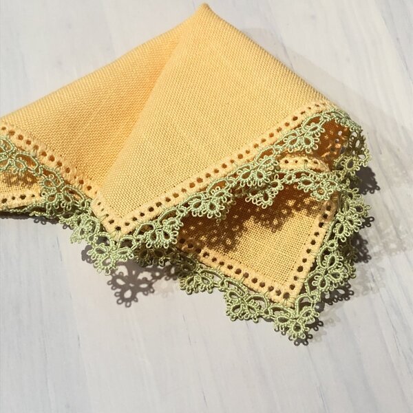 画像2: 【送料無料】Aphyuオリジナル　〜かんたんなドイリーエジング〜　オレンジイエロー (2)