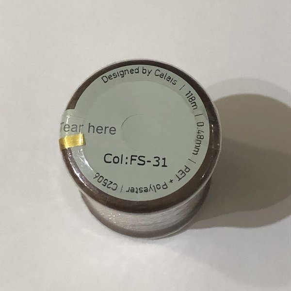 画像2: Calaisラメ糸　FS　糸巻　Col.31（グリーン×ゴールド） (2)