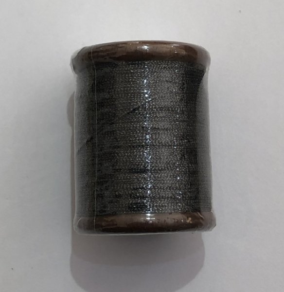 画像1: Calaisラメ糸　FS　糸巻　Col.8（墨黒） (1)