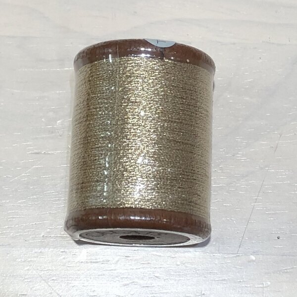 画像1: Calaisラメ糸　FS　糸巻　Col.16（薄いゴールド） (1)