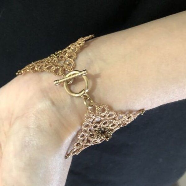 画像2: 【送料無料】古書再現アレンジ【エジングから作るラメ糸ブレスレット】 (2)